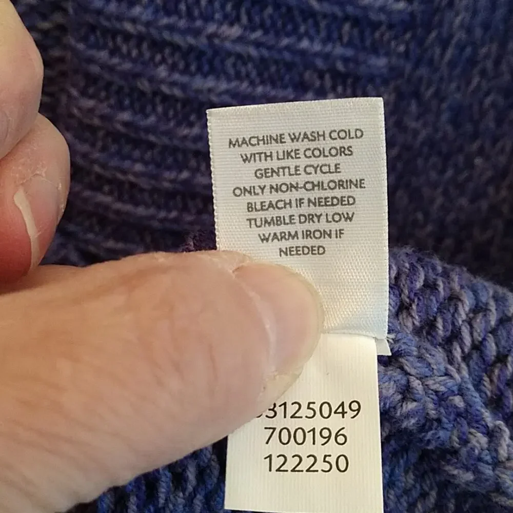 J. Jill Heavy Purple Cardigan with Button Detail size Medium